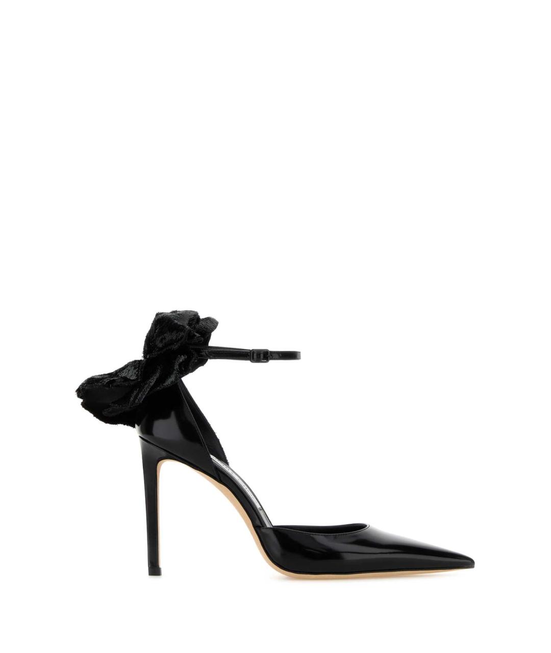 JIMMY CHOO Черные кожаные босоножки, фото 1