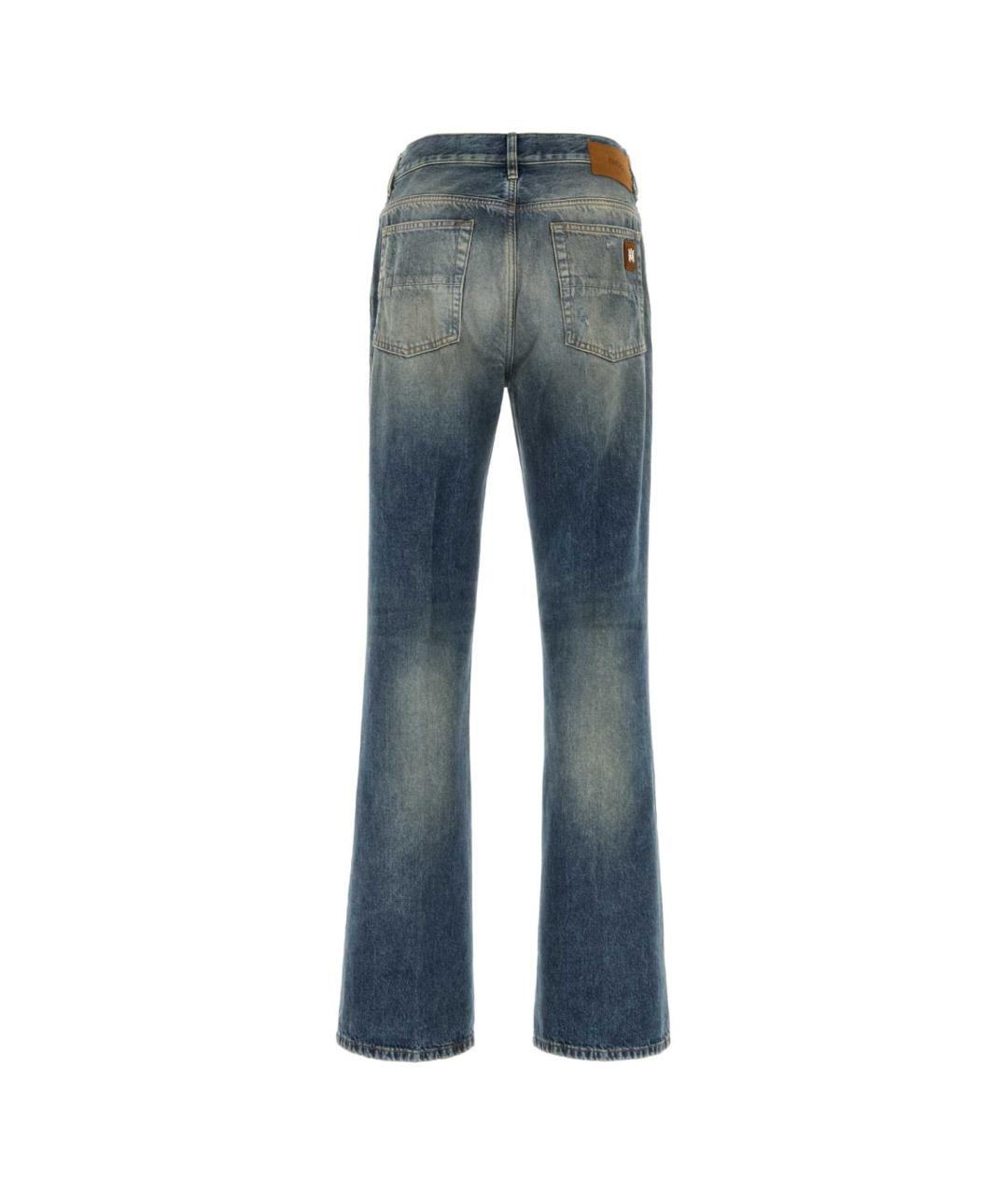 AMIRI Синие хлопковые прямые джинсы, фото 2