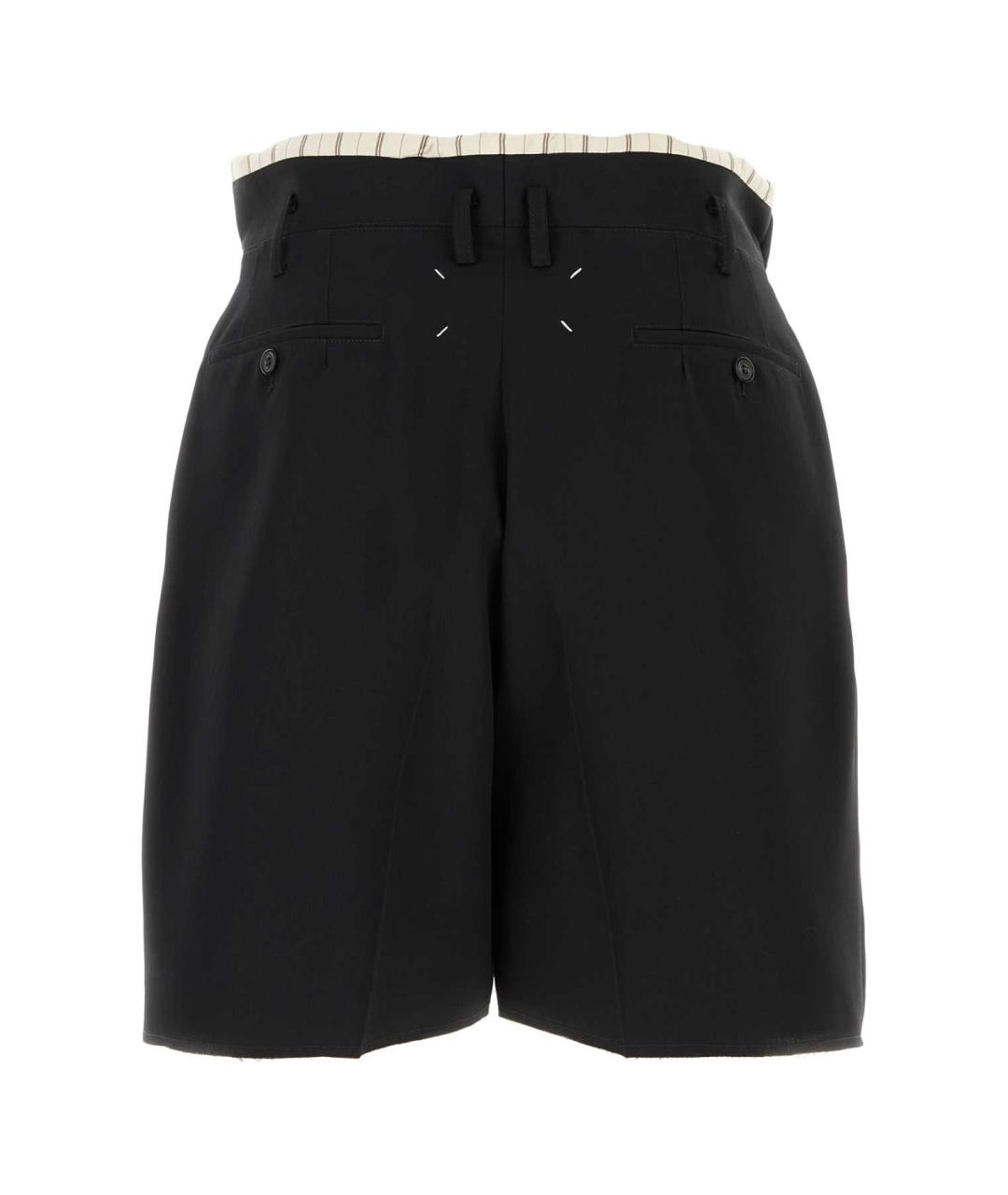 MAISON MARGIELA Черные шерстяные шорты, фото 2