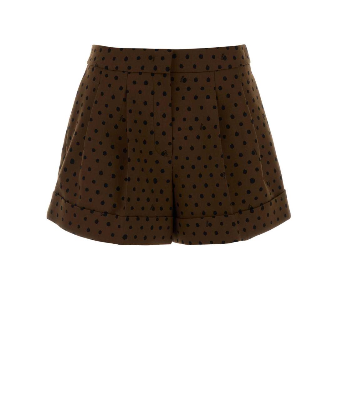 FENDI Коричневые шерстяные шорты, фото 1