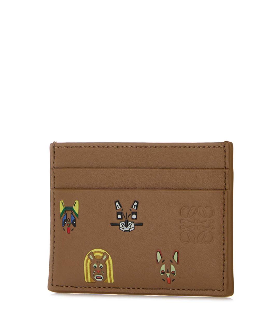 LOEWE Бежевый кожаный кардхолдер, фото 2
