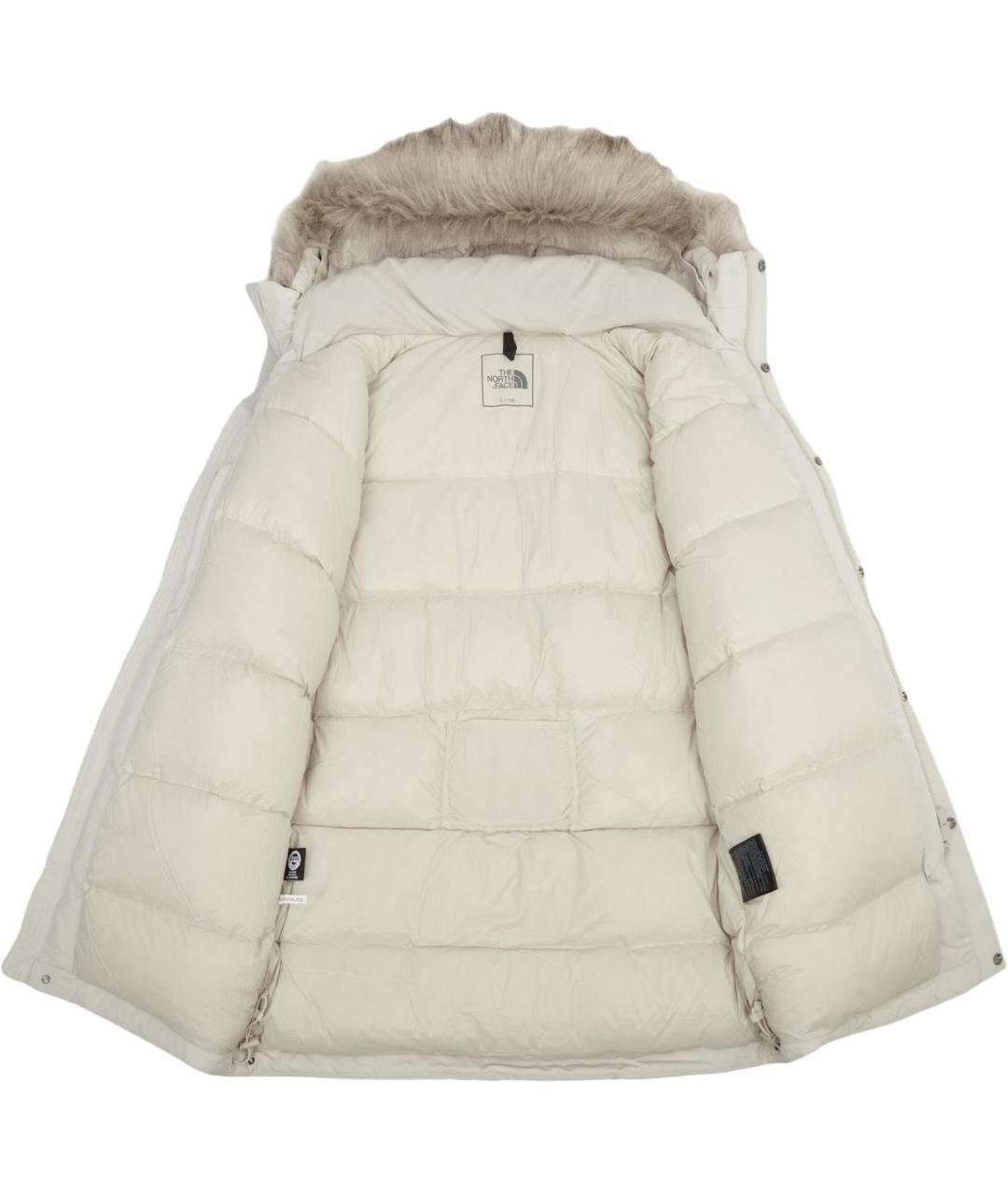 THE NORTH FACE Бежевый полиамидовый пуховик, фото 3