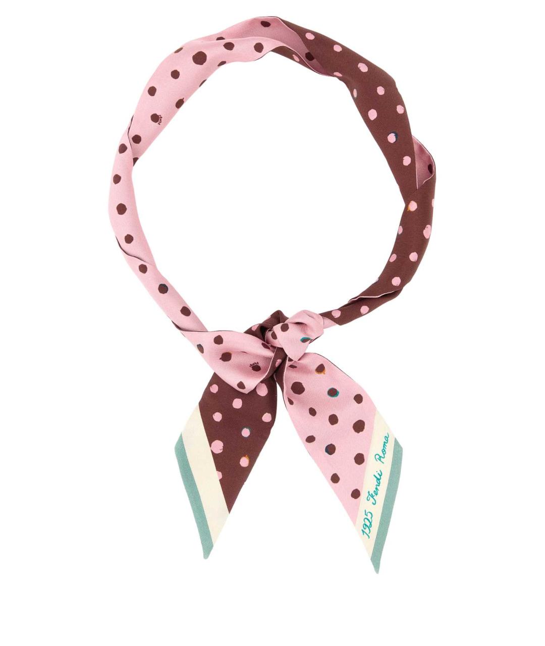 FENDI Мульти шелковый шарф, фото 1