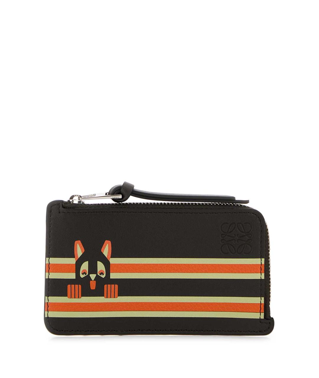 LOEWE Коричневый кожаный кардхолдер, фото 1