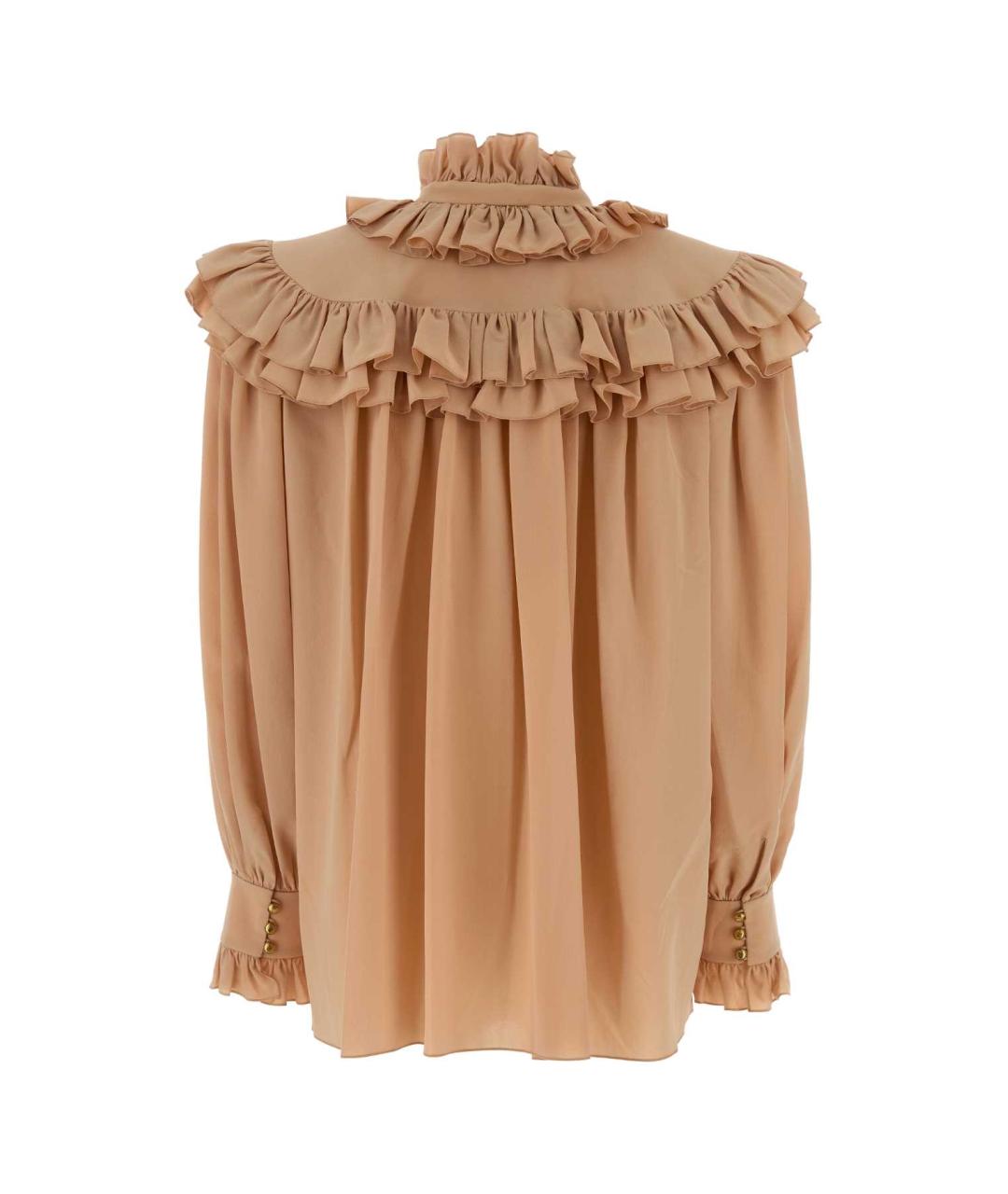 CHLOE Оранжевая шелковая блузы, фото 2