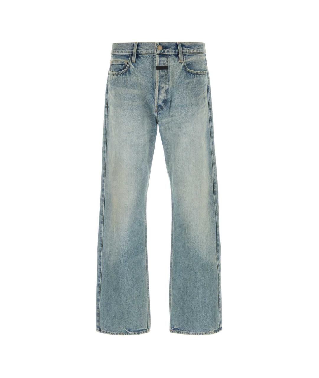 FEAR OF GOD Голубые хлопковые прямые джинсы, фото 1