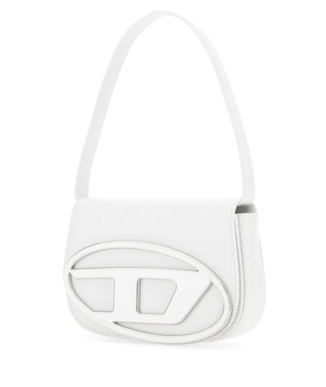DIESEL Белая кожаная сумка через плечо, фото 2
