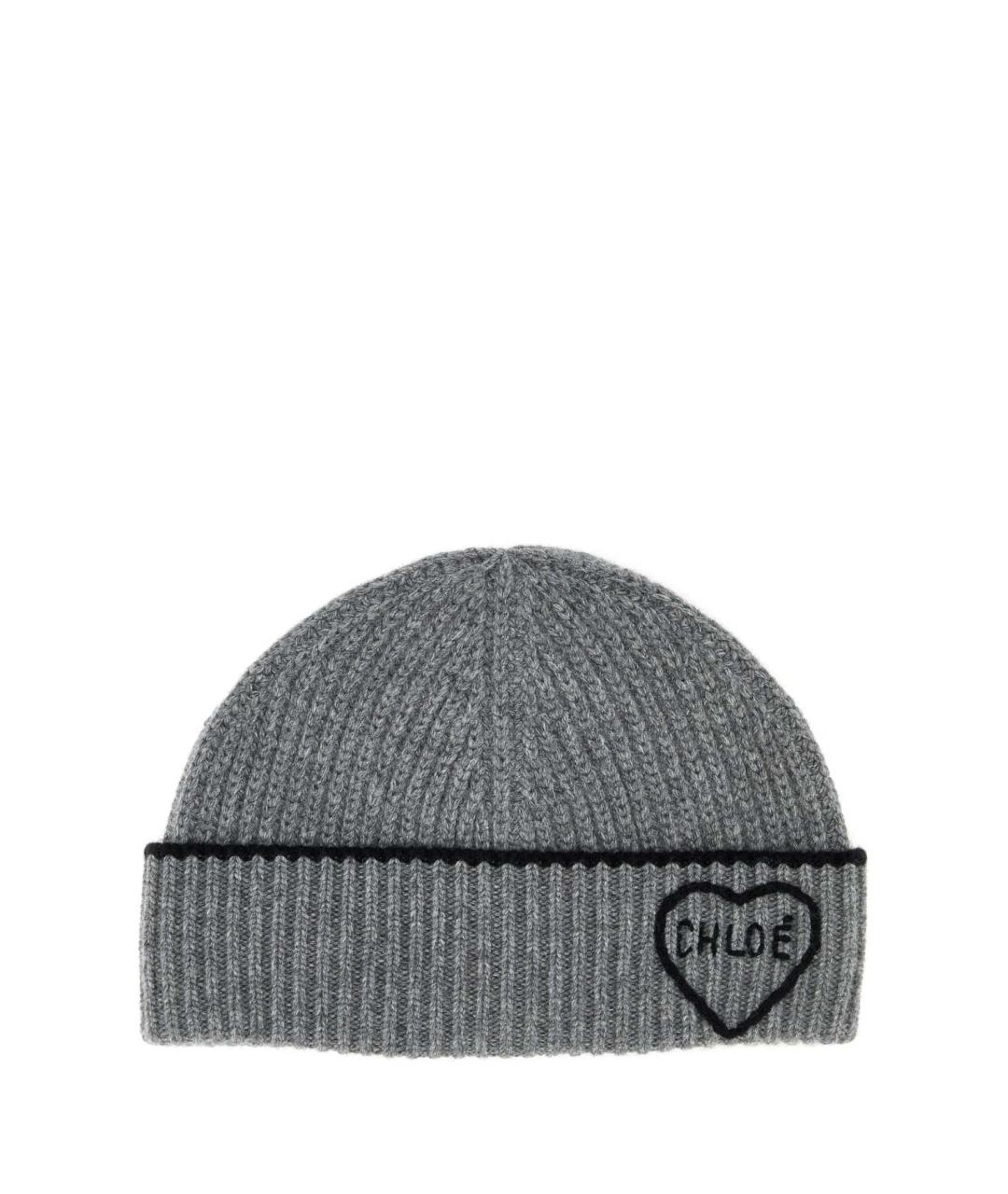 CHLOE Серая шерстяная шапка, фото 1
