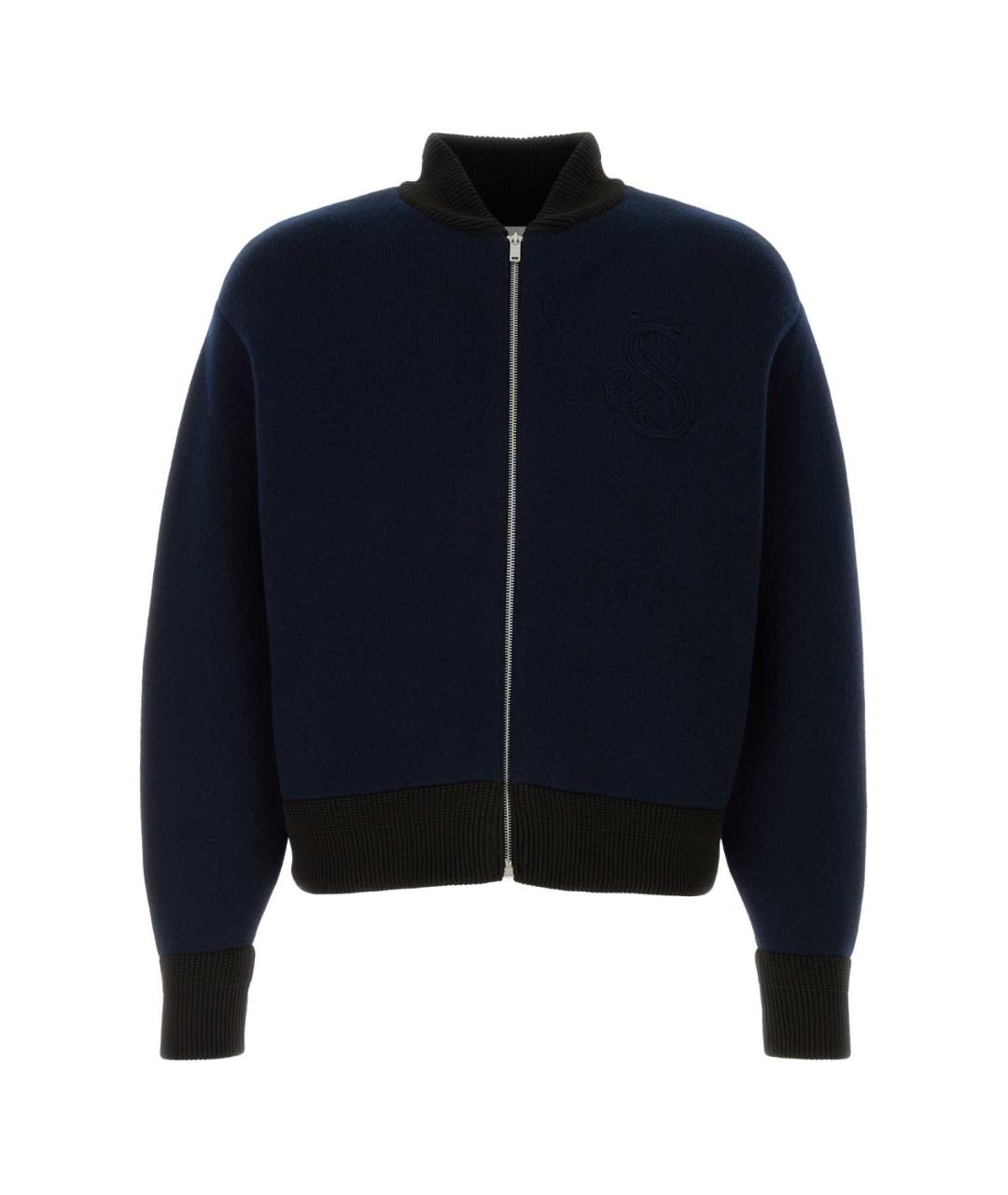 JIL SANDER Темно-синяя шерстяная куртка, фото 1