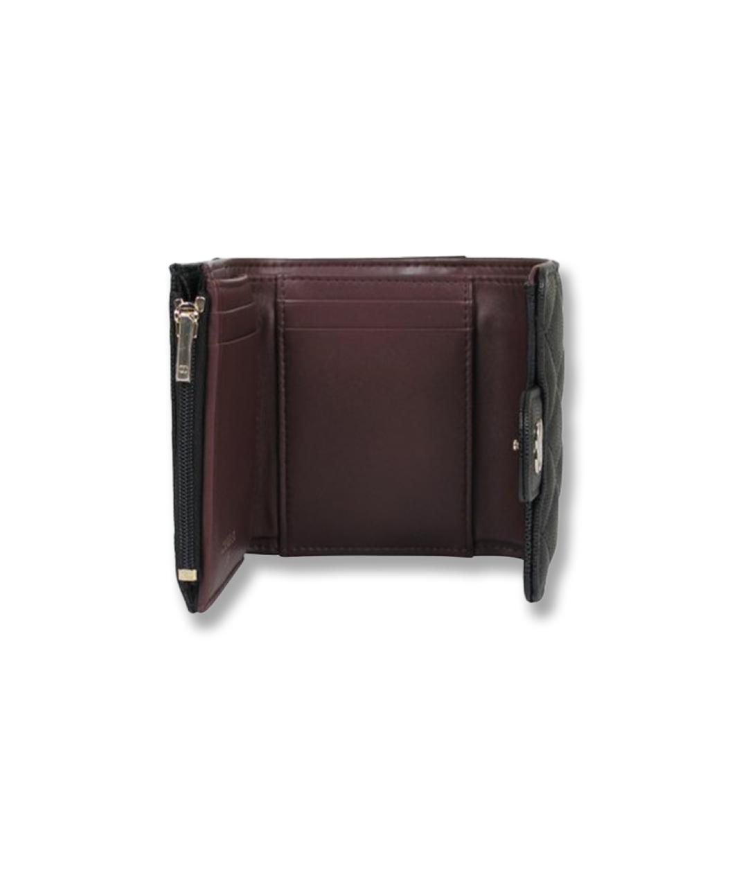 CHANEL Черный кожаный кошелек, фото 4