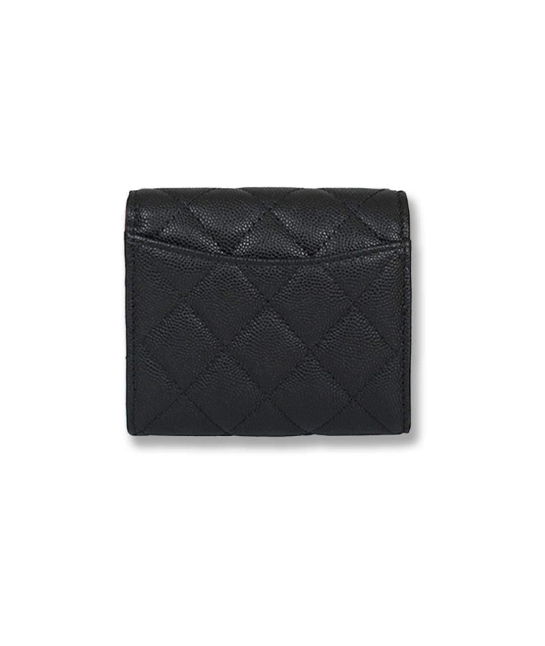 CHANEL Черный кожаный кошелек, фото 2