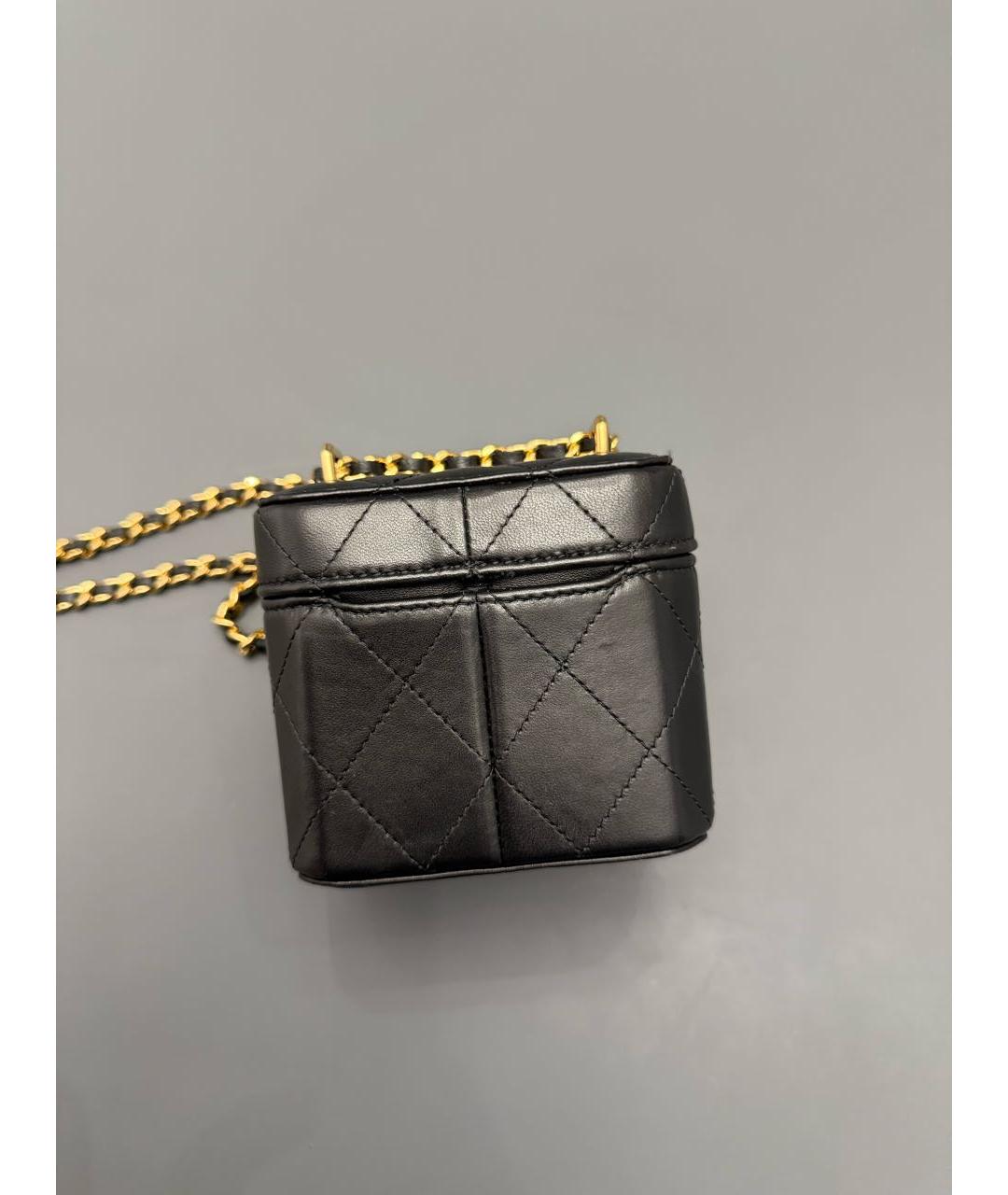 CHANEL Черная кожаная сумка через плечо, фото 3