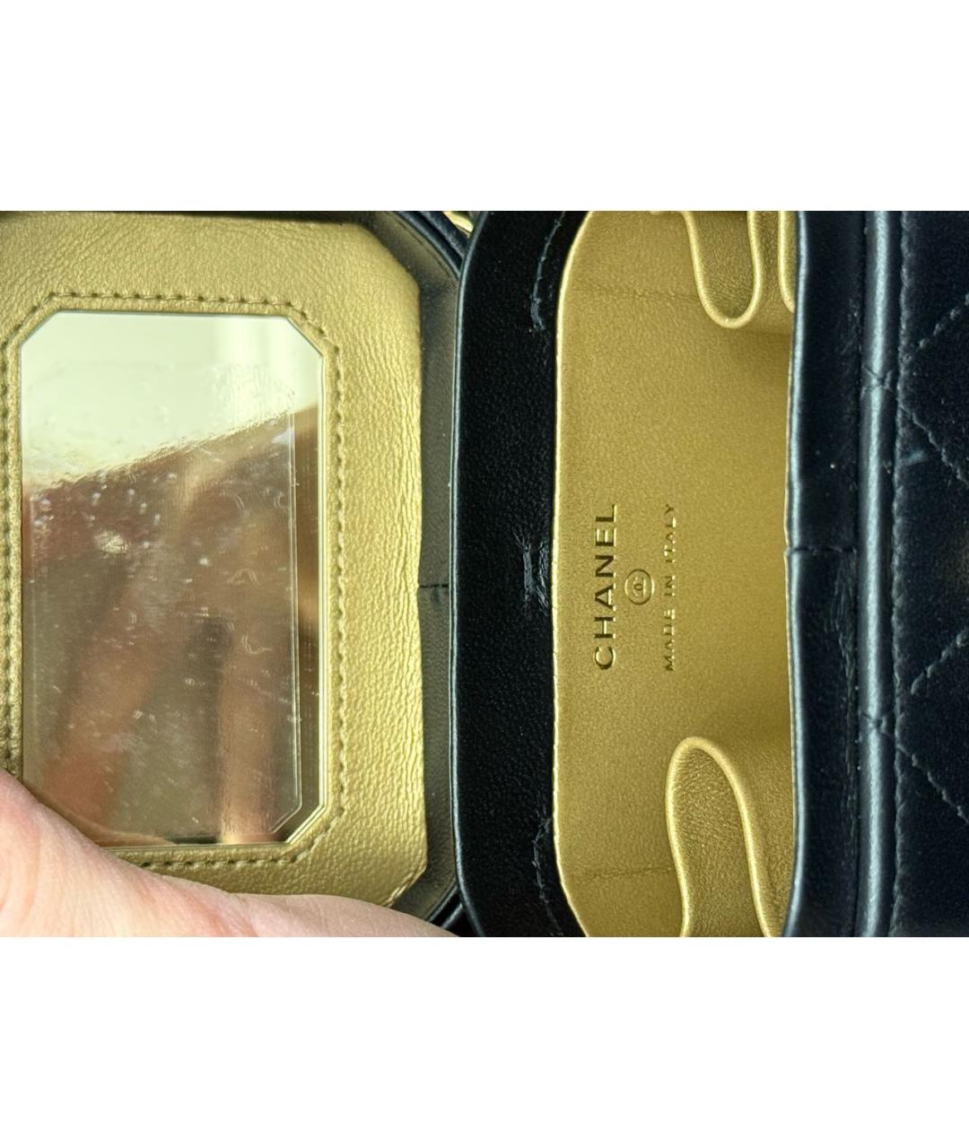 CHANEL Черная кожаная сумка через плечо, фото 6
