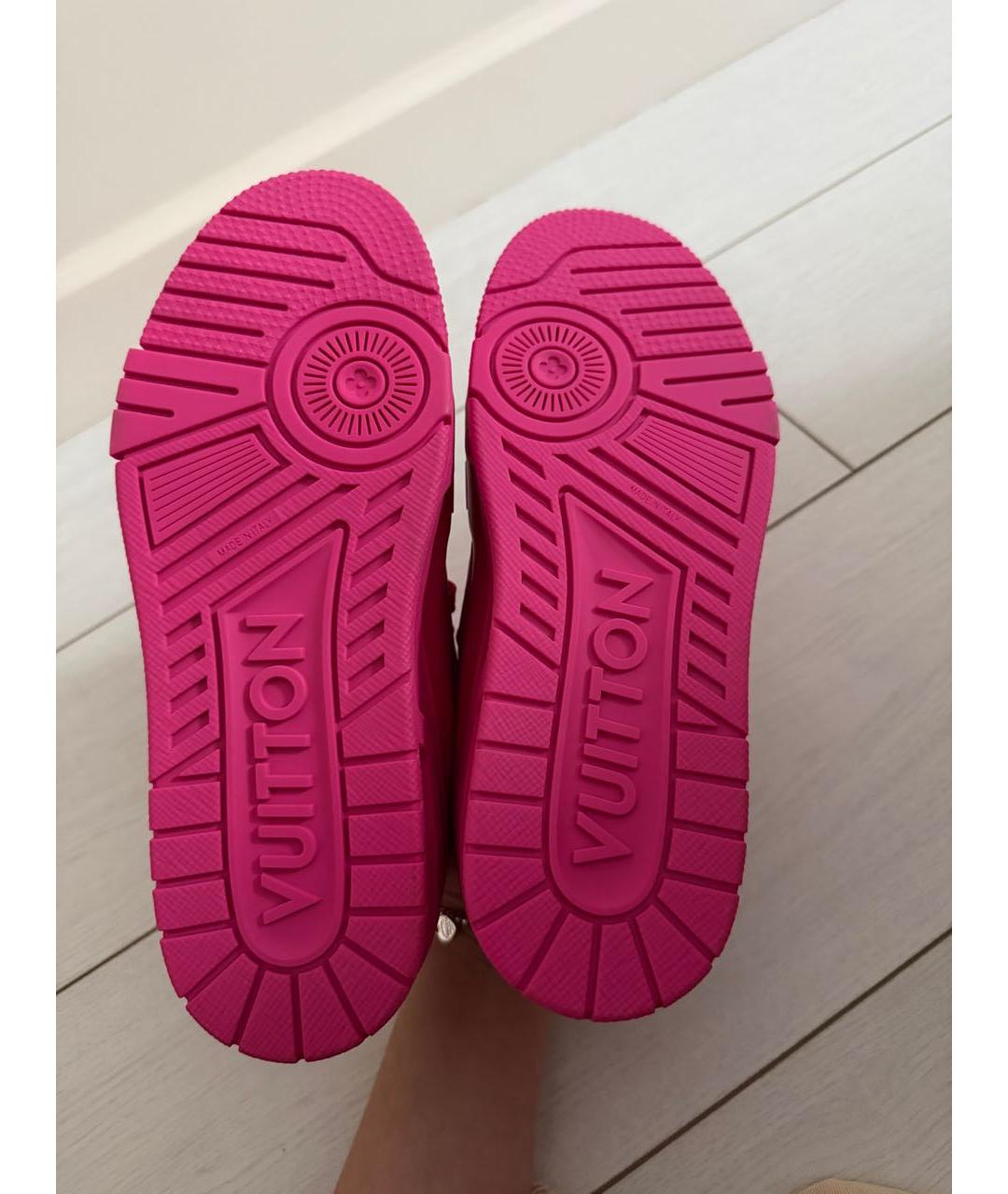 LOUIS VUITTON Розовые кроссовки, фото 4