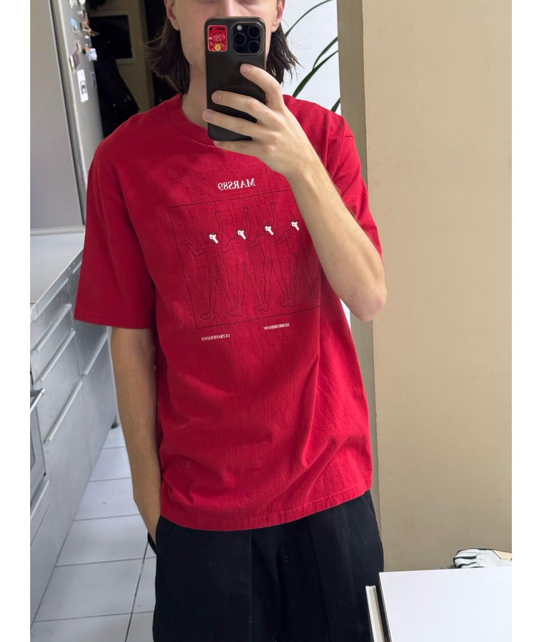 UNDERCOVER Красная хлопковая футболка, фото 8