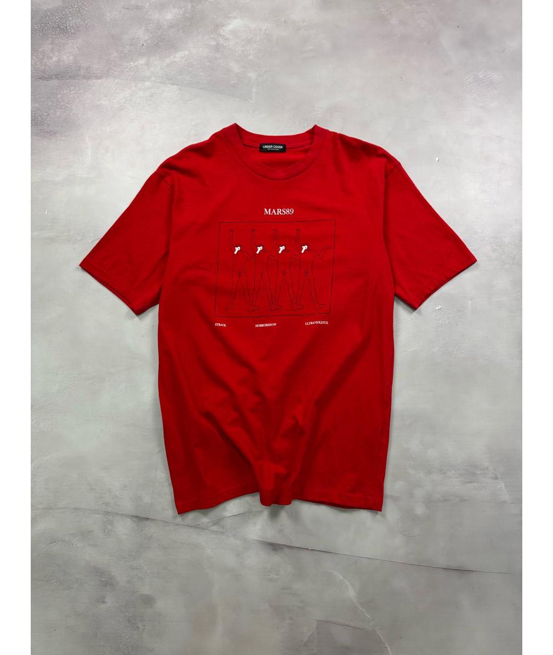 UNDERCOVER Красная хлопковая футболка, фото 9