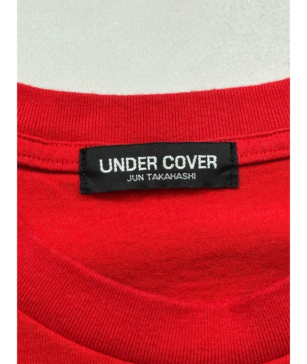 UNDERCOVER Красная хлопковая футболка, фото 5