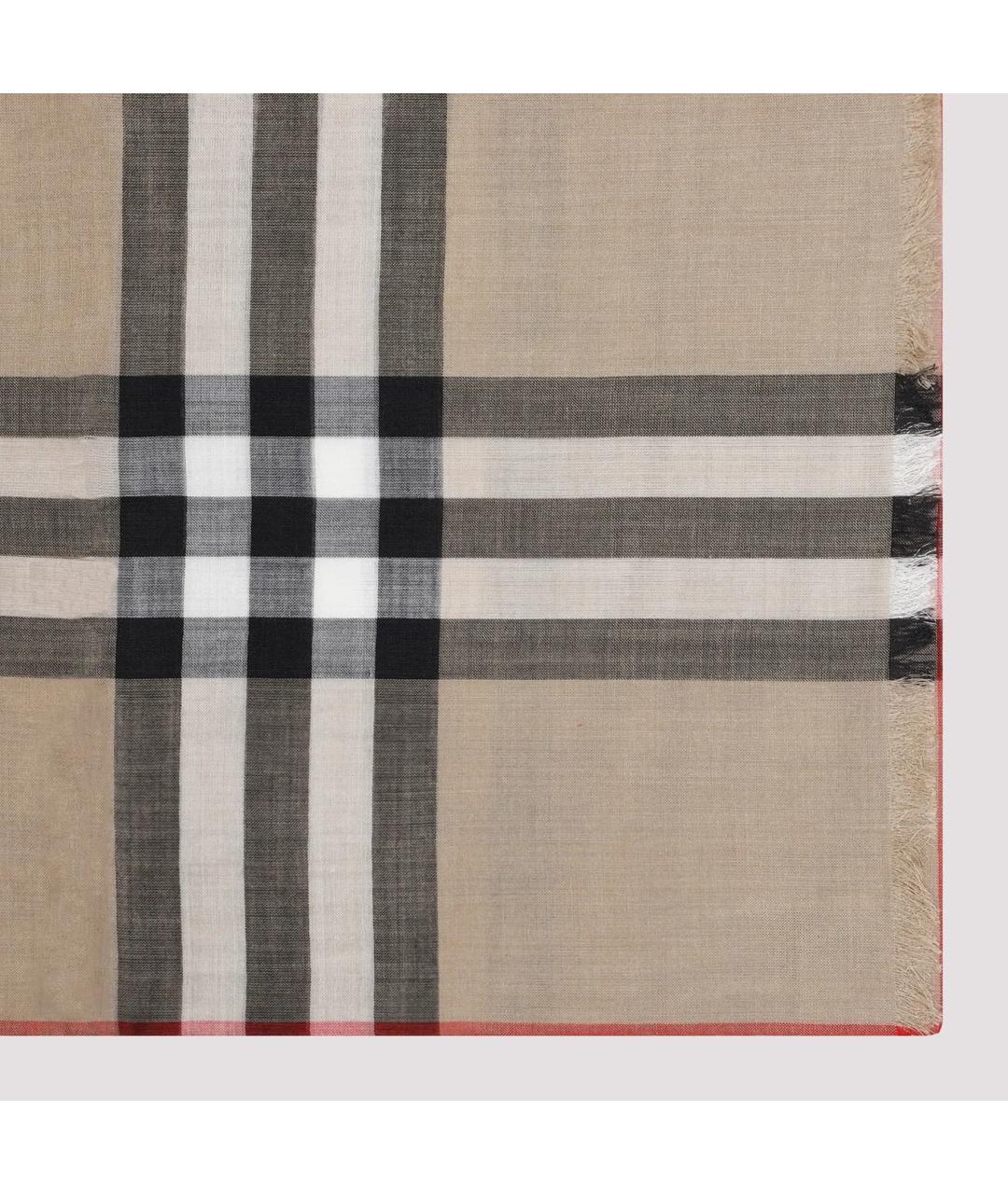 BURBERRY Бежевый шарф, фото 2