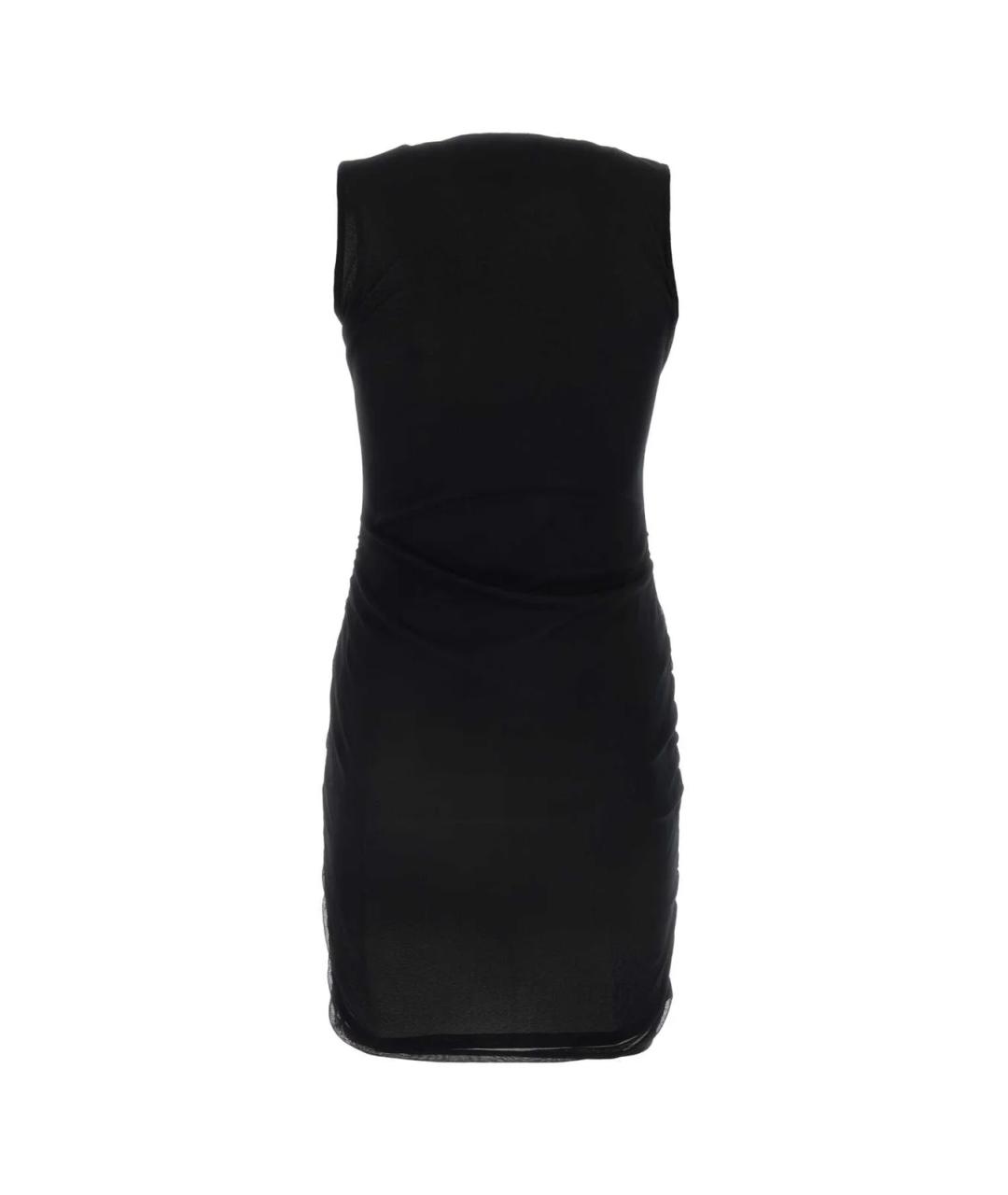 SAINT LAURENT Черное полиамидовое коктейльное платье, фото 2