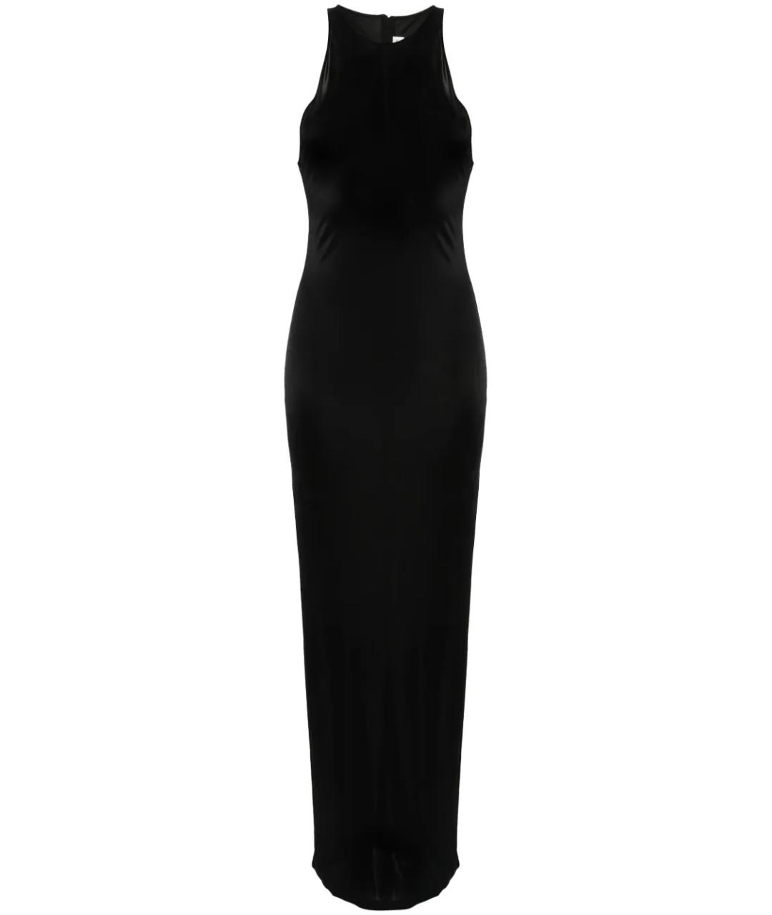 SAINT LAURENT Черное вискозное вечернее платье, фото 1