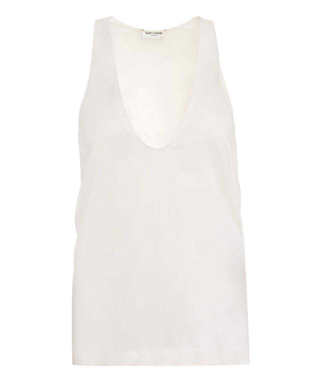 SAINT LAURENT Белая майка, фото 1