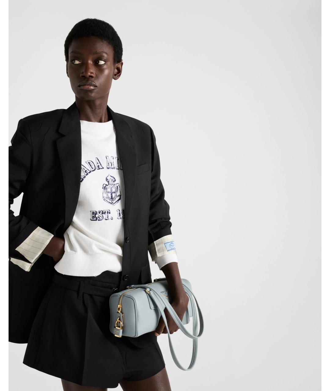 PRADA Черные шерстяные шорты, фото 4