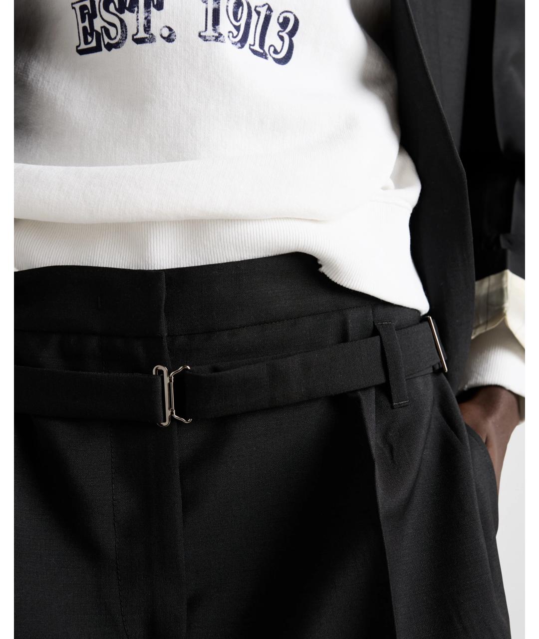 PRADA Черные шерстяные шорты, фото 3