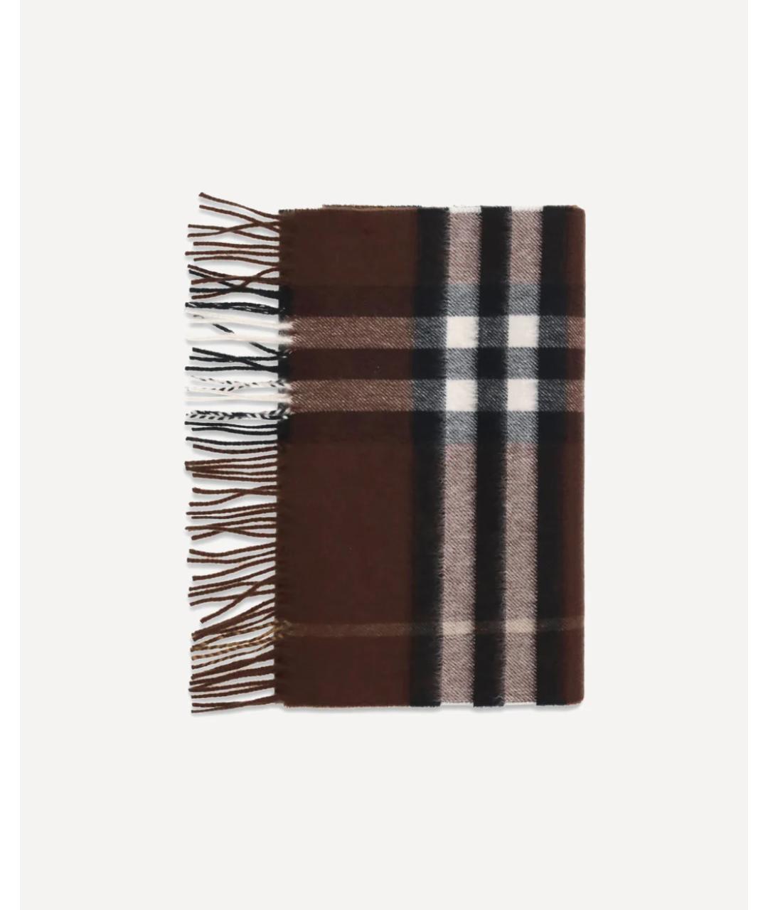 BURBERRY Коричневый кашемировый шарф, фото 2