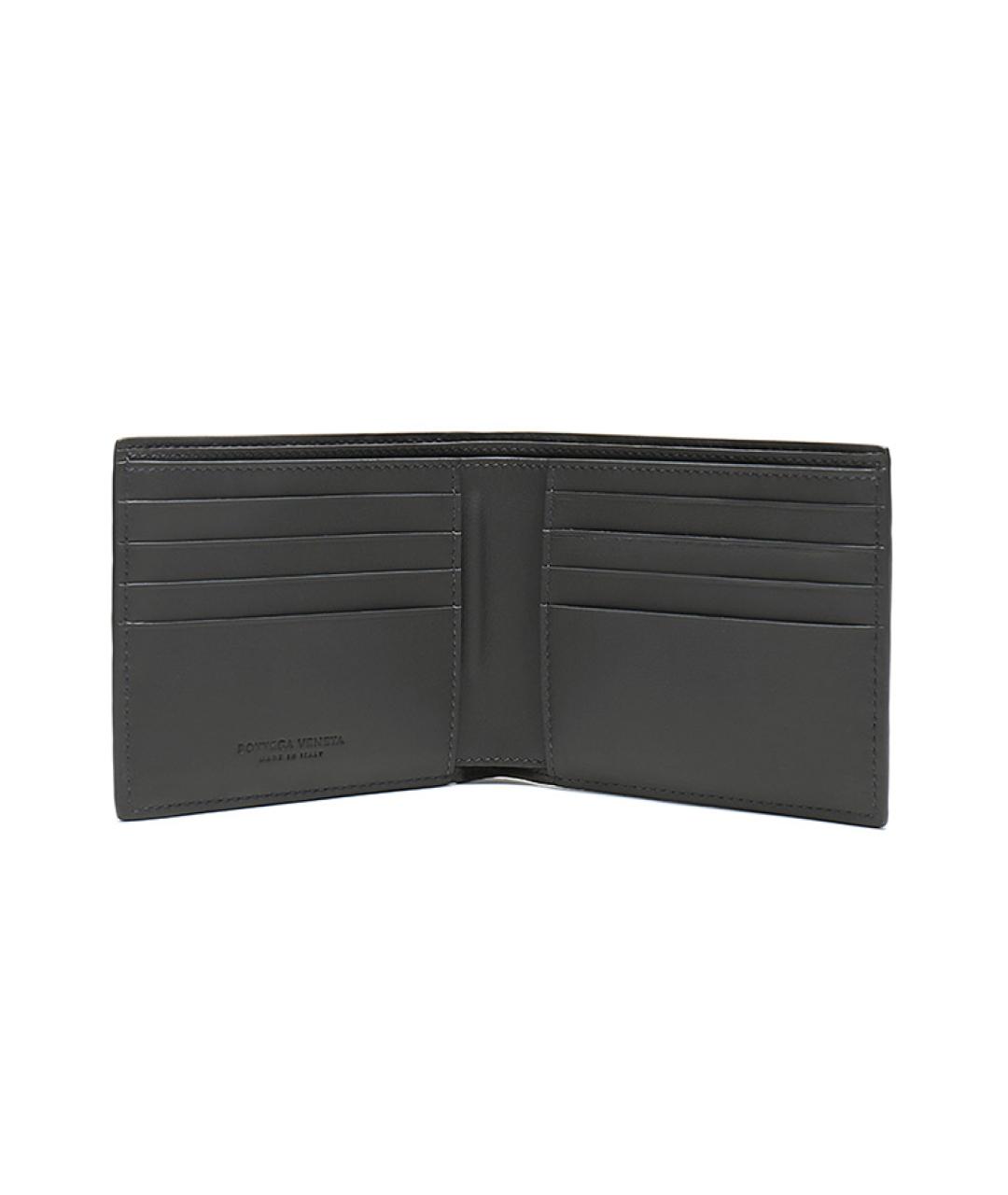 BOTTEGA VENETA Серый кожаный кошелек, фото 4