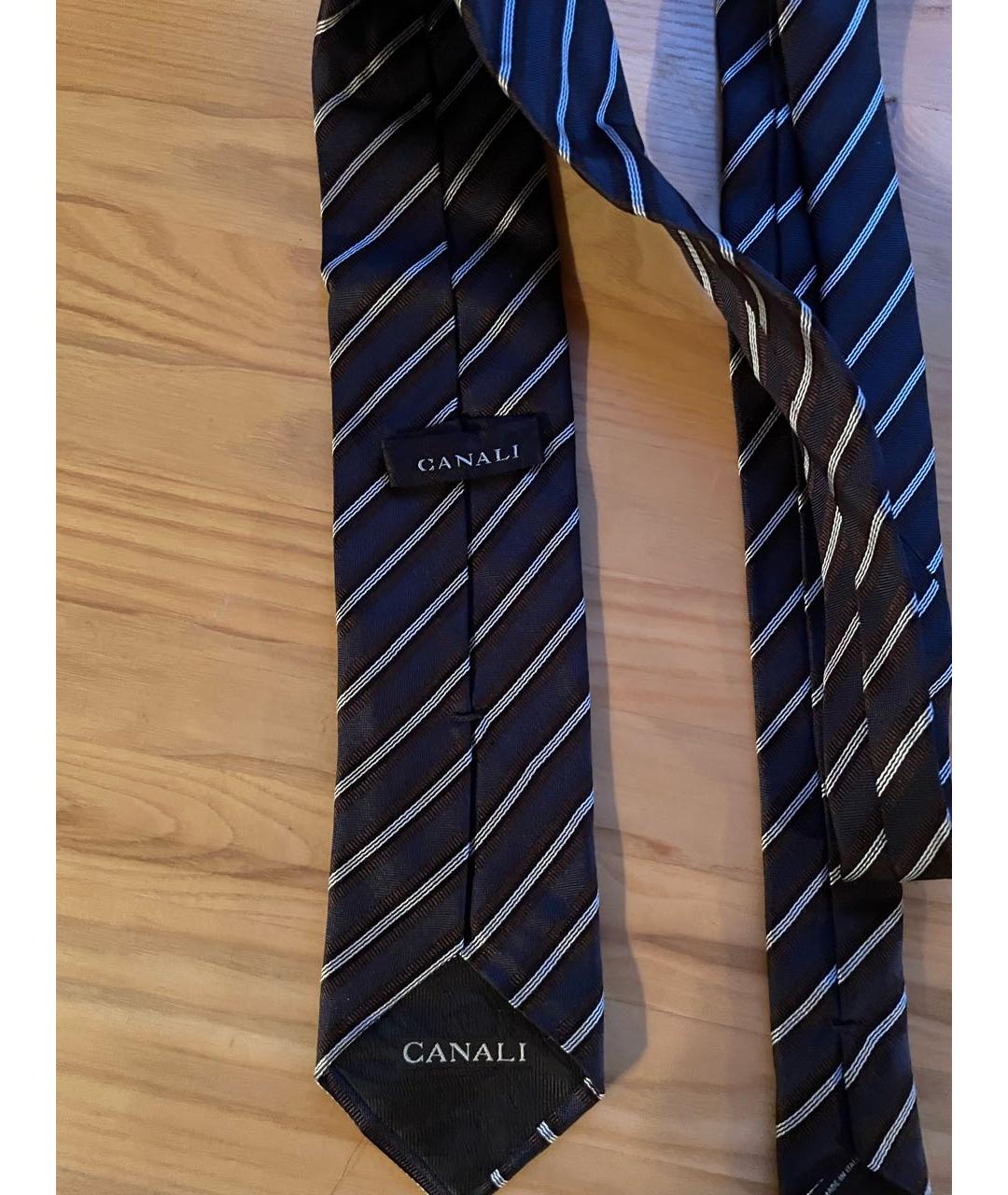 CANALI Черный шелковый галстук, фото 2