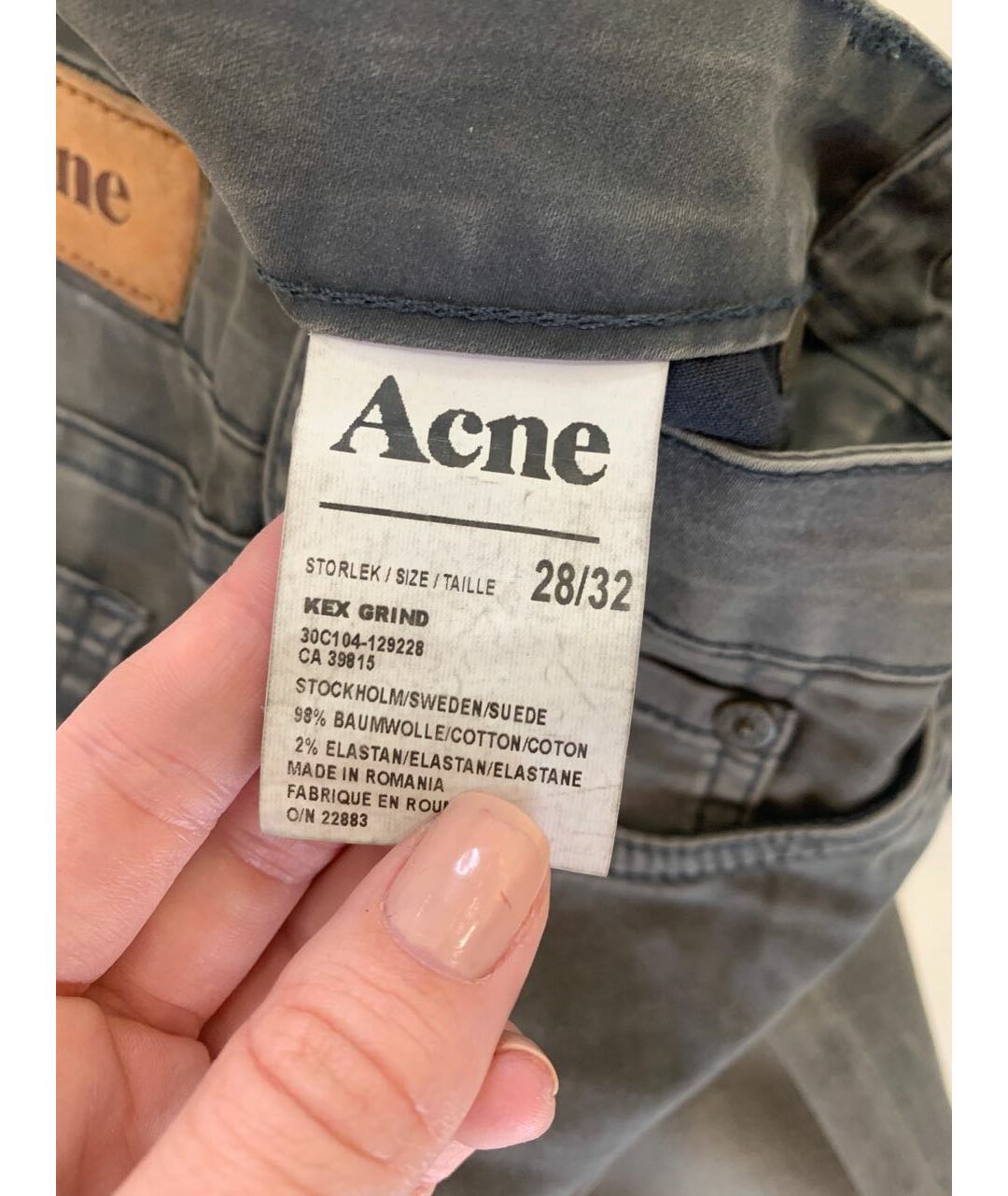 ACNE STUDIOS Хлопковые джинсы слим, фото 6