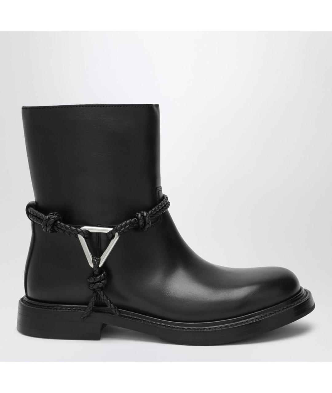 BOTTEGA VENETA Черные кожаные ботинки, фото 6