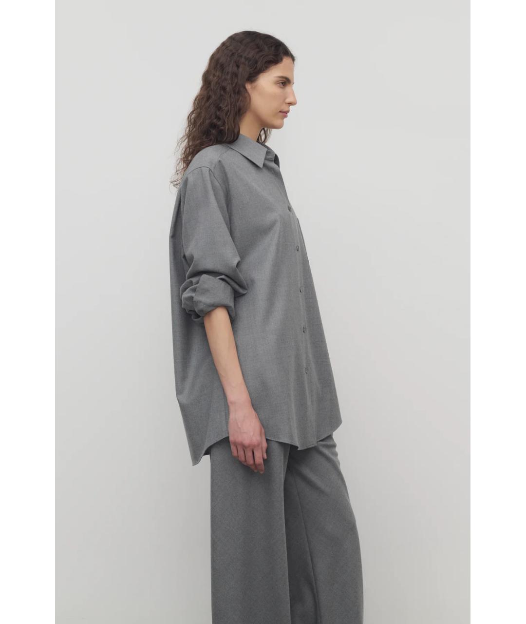THE ROW Серая вискозная рубашка, фото 5