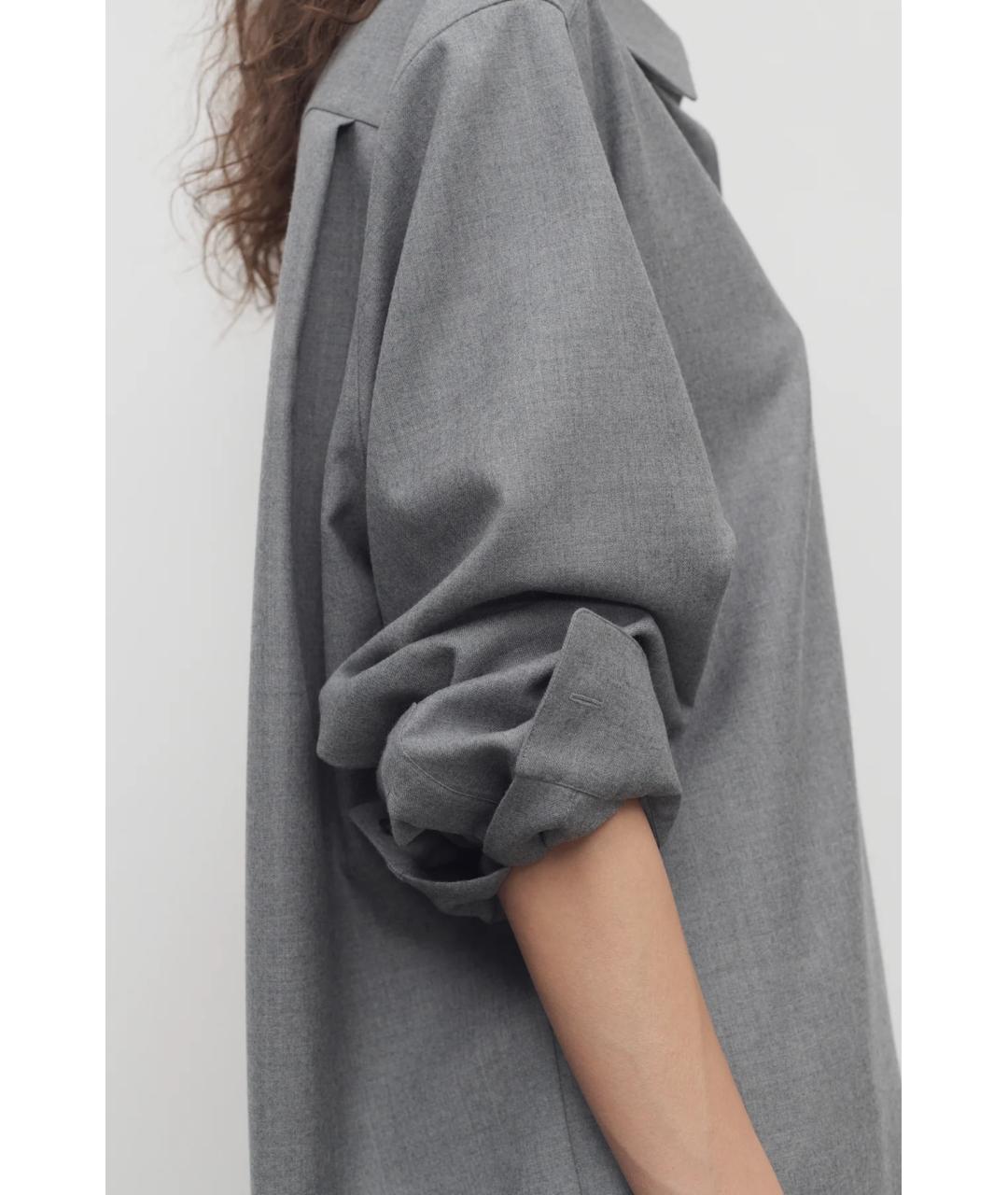 THE ROW Серая вискозная рубашка, фото 4