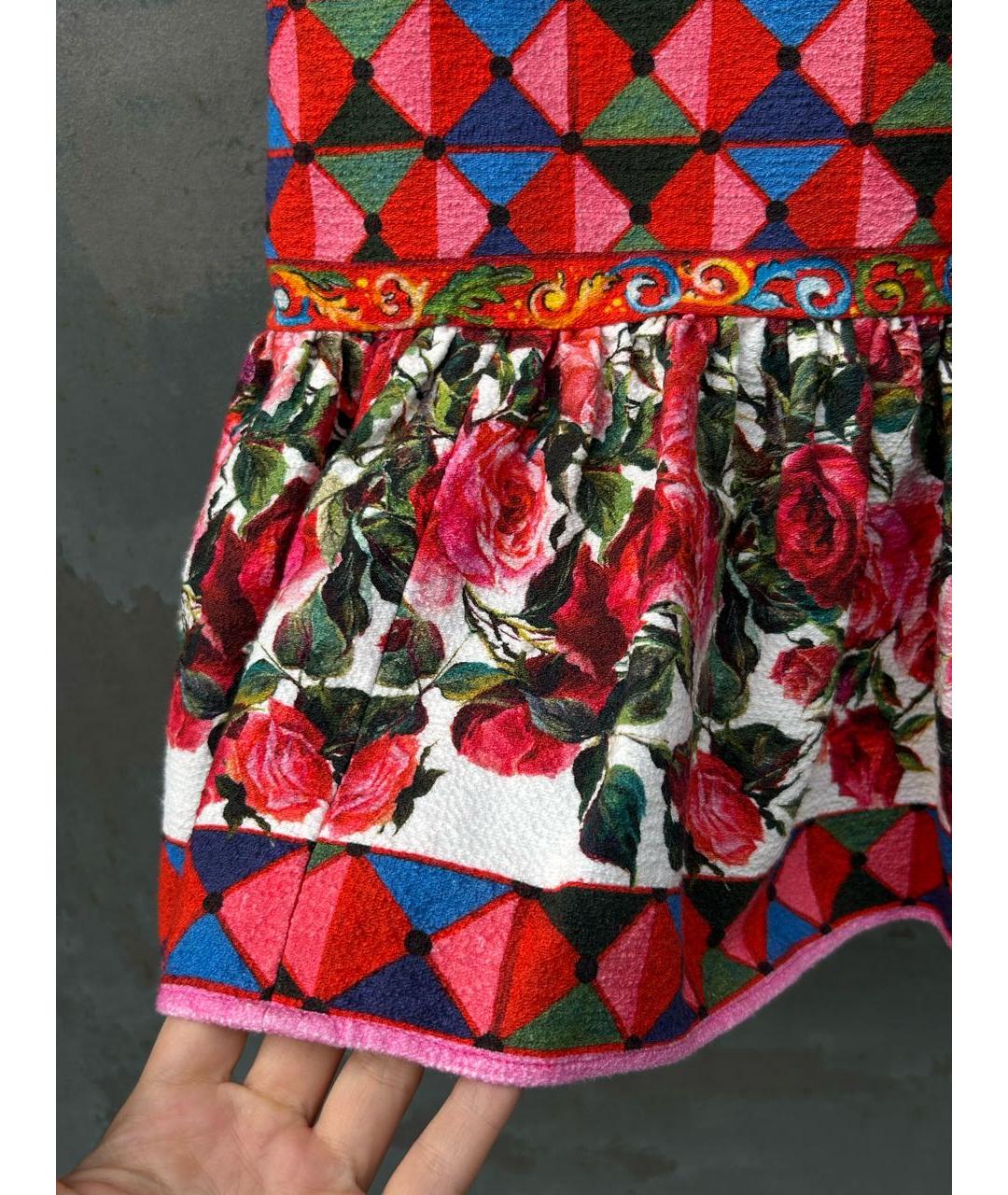 DOLCE&GABBANA Красное хлопковое повседневное платье, фото 4