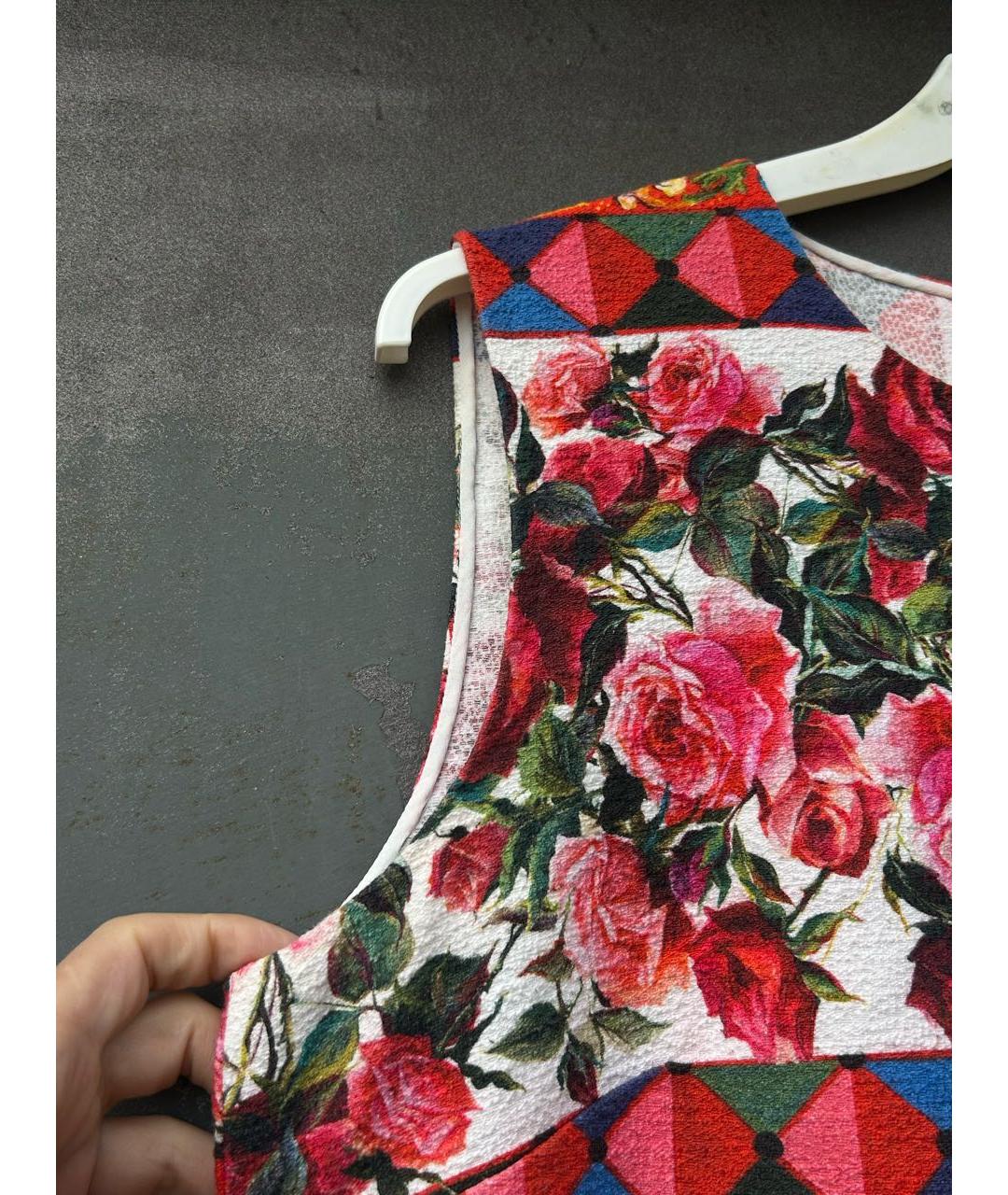 DOLCE&GABBANA Красное хлопковое повседневное платье, фото 5