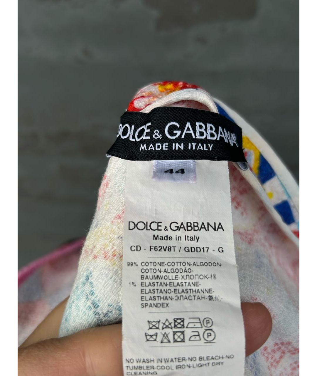 DOLCE&GABBANA Красное хлопковое повседневное платье, фото 3