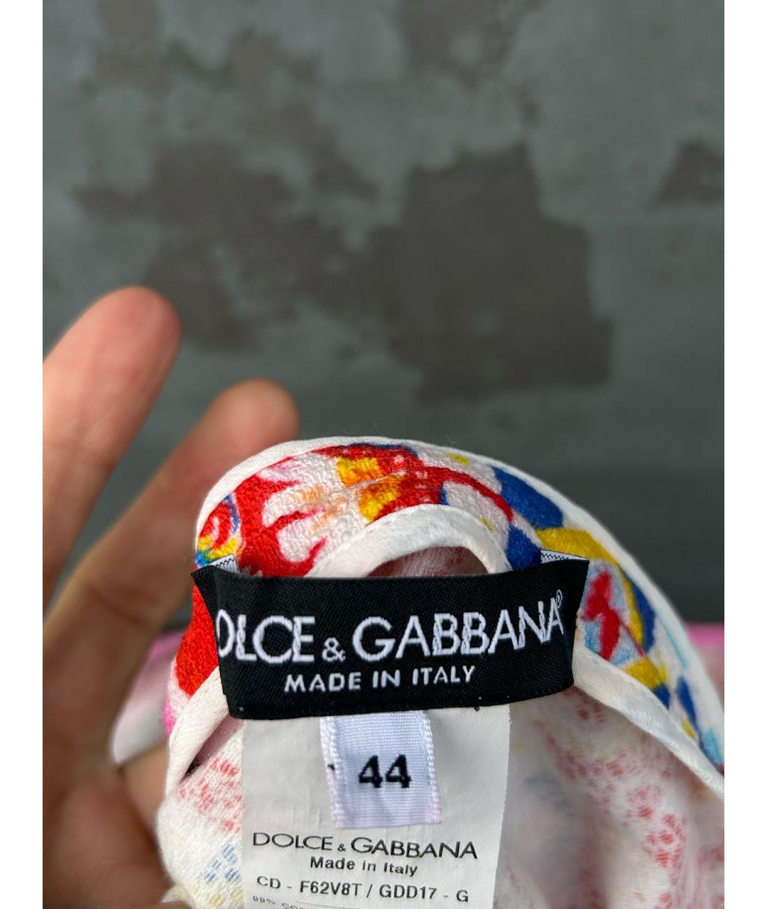 DOLCE&GABBANA Красное хлопковое повседневное платье, фото 2