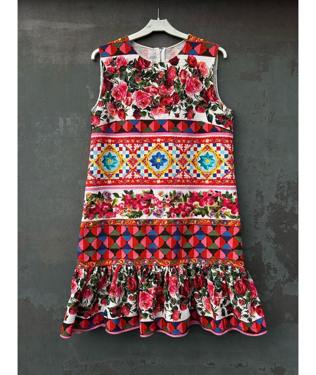 DOLCE&GABBANA Красное хлопковое повседневное платье, фото 7