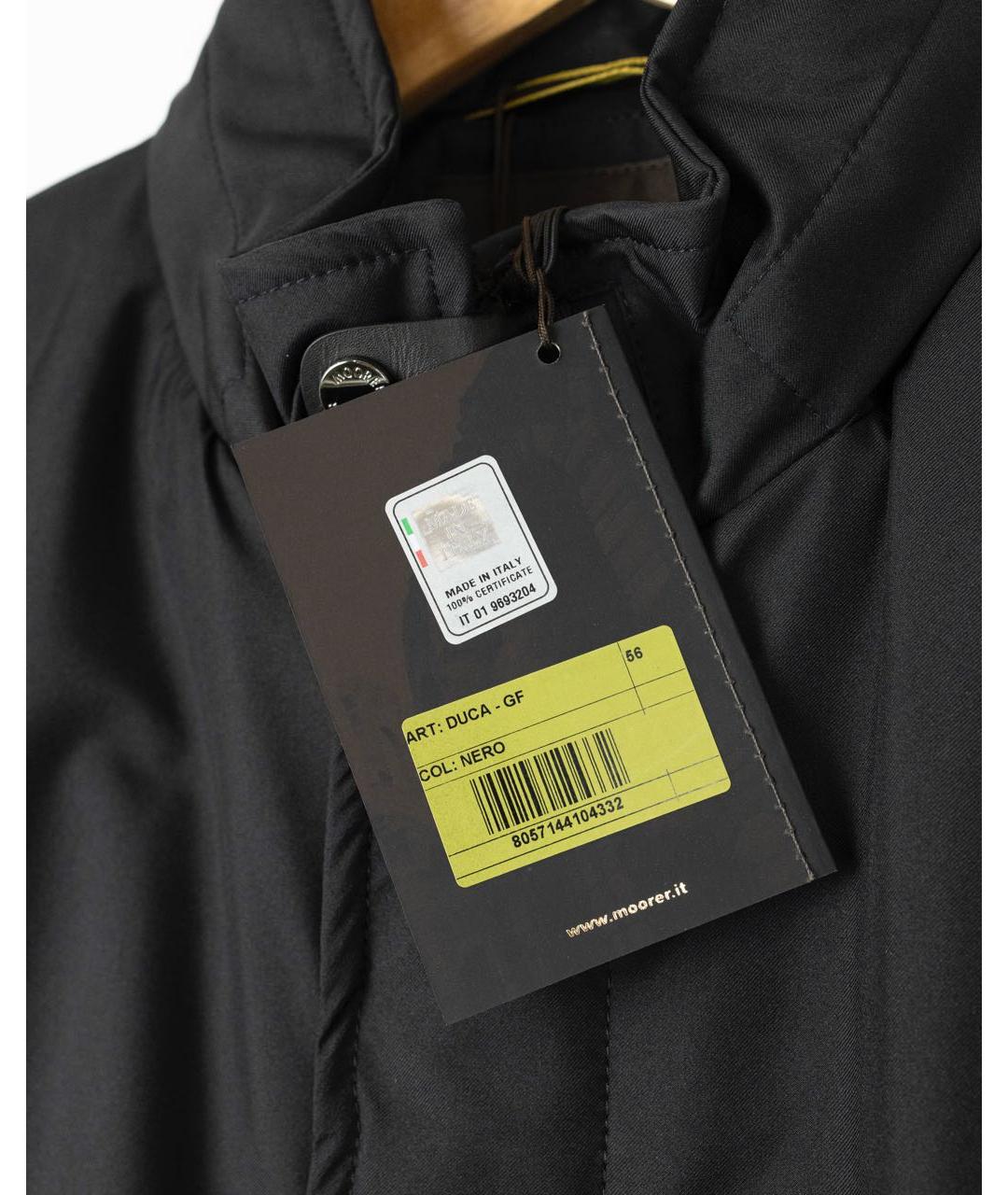 MOORER Черный тренч / плащ, фото 4