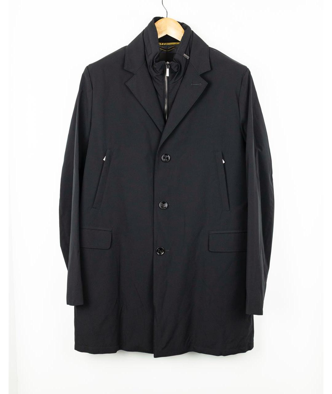 MOORER Черный тренч / плащ, фото 5