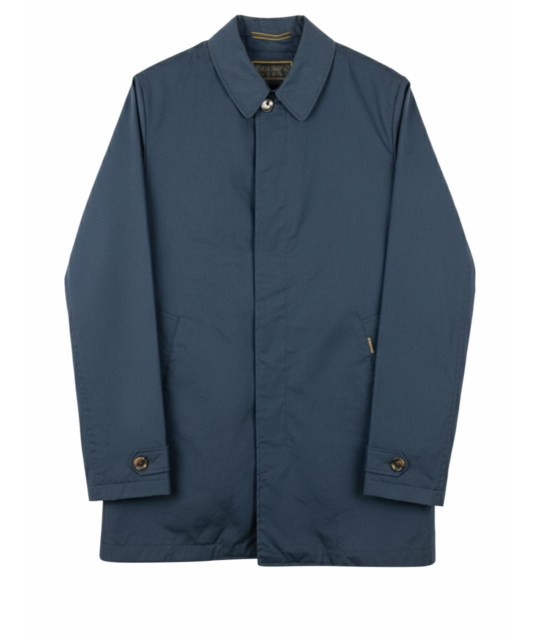 MOORER Темно-синий тренч / плащ, фото 5