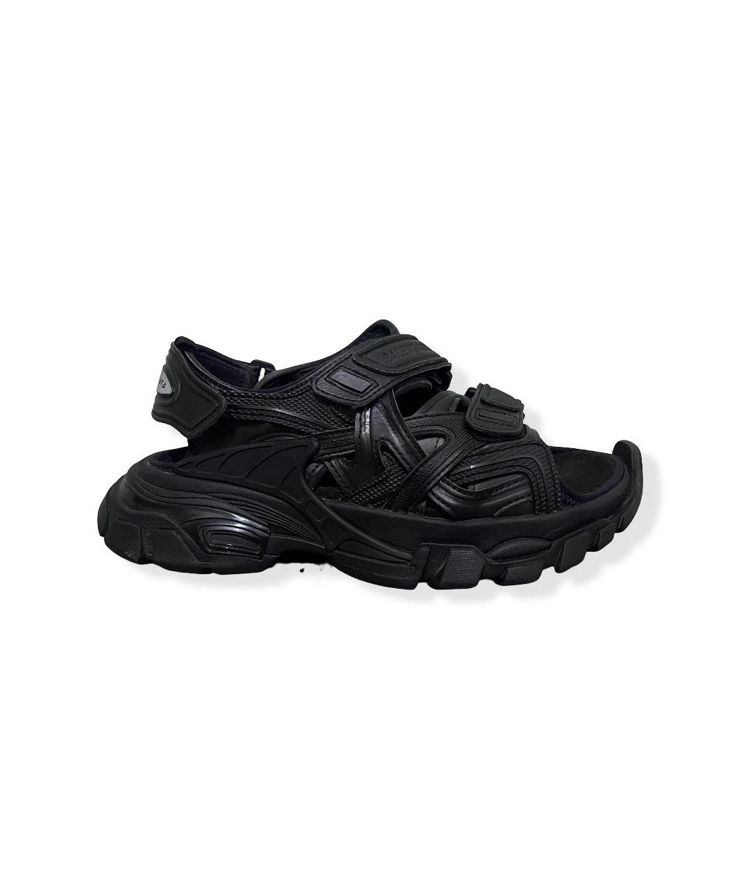 BALENCIAGA Черные резиновые сандалии, фото 1