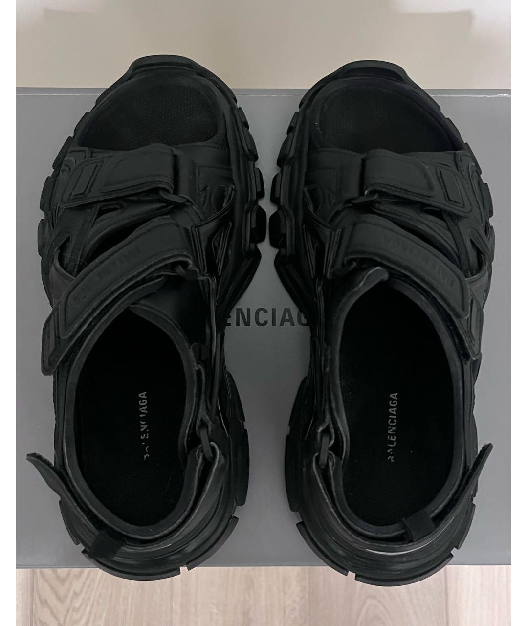 BALENCIAGA Черные резиновые сандалии, фото 3