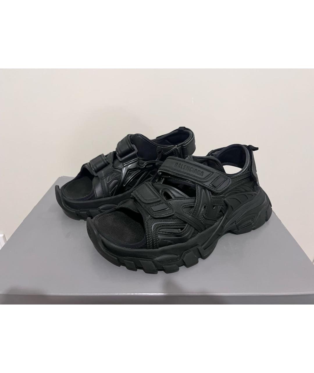 BALENCIAGA Черные резиновые сандалии, фото 4