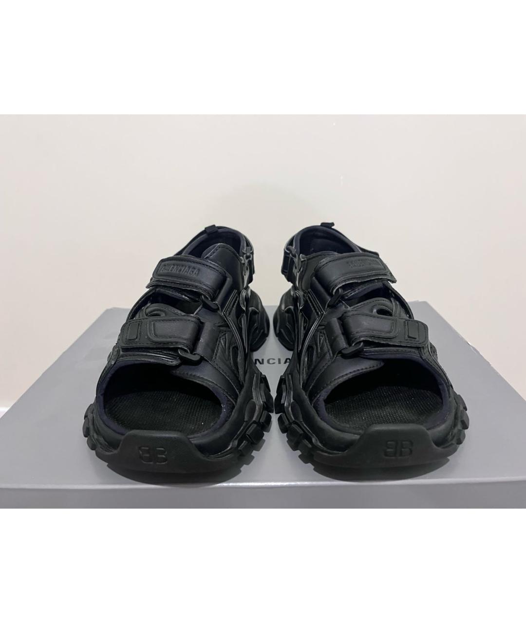BALENCIAGA Черные резиновые сандалии, фото 2