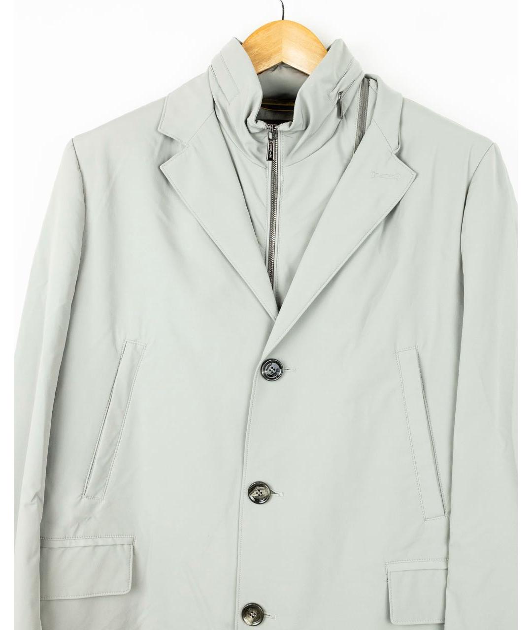 MOORER Серый тренч / плащ, фото 3