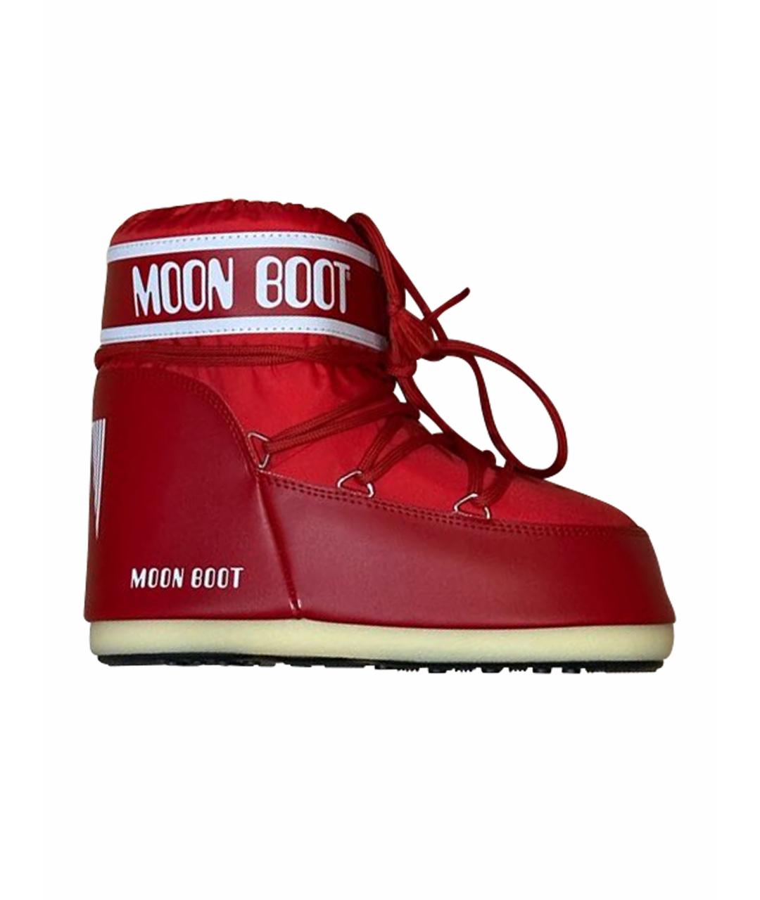 MOON BOOT Красные синтетические ботинки, фото 1