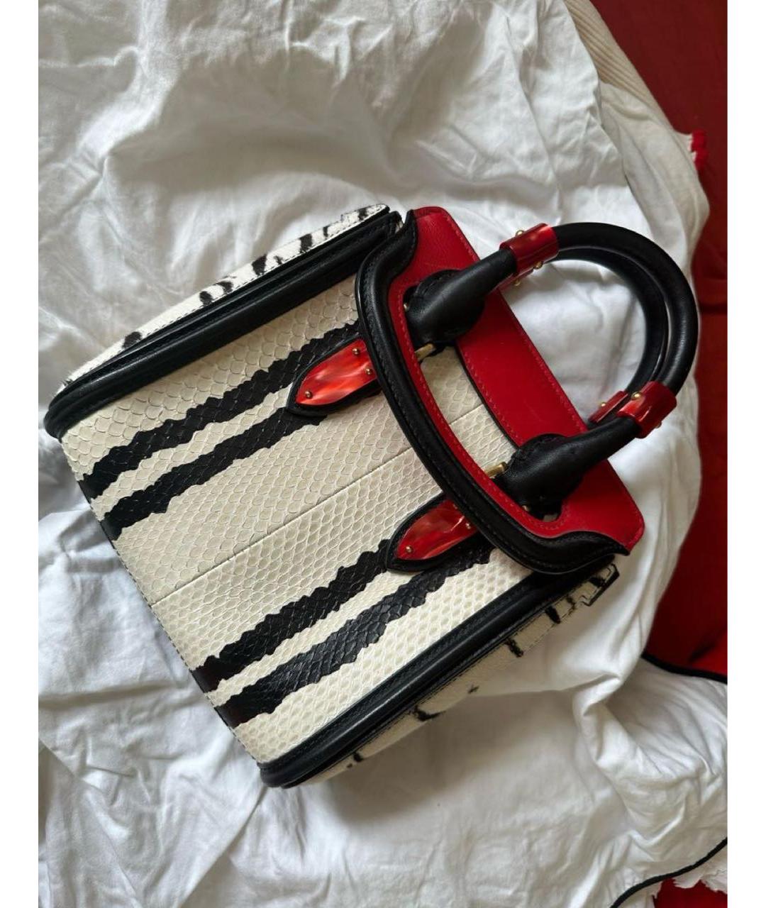 ALEXANDER MCQUEEN Сумка с короткими ручками из экзотической кожи, фото 8