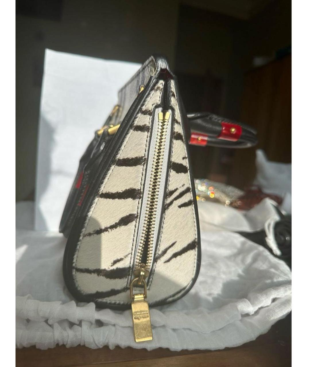 ALEXANDER MCQUEEN Сумка с короткими ручками из экзотической кожи, фото 4